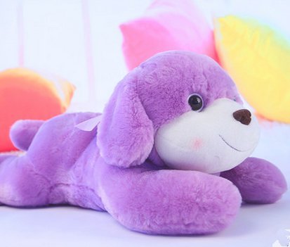 Amazon.co.jp: Cute Minorぬいぐるみ可愛い紫もえもえ犬ぬいぐるみ抱き